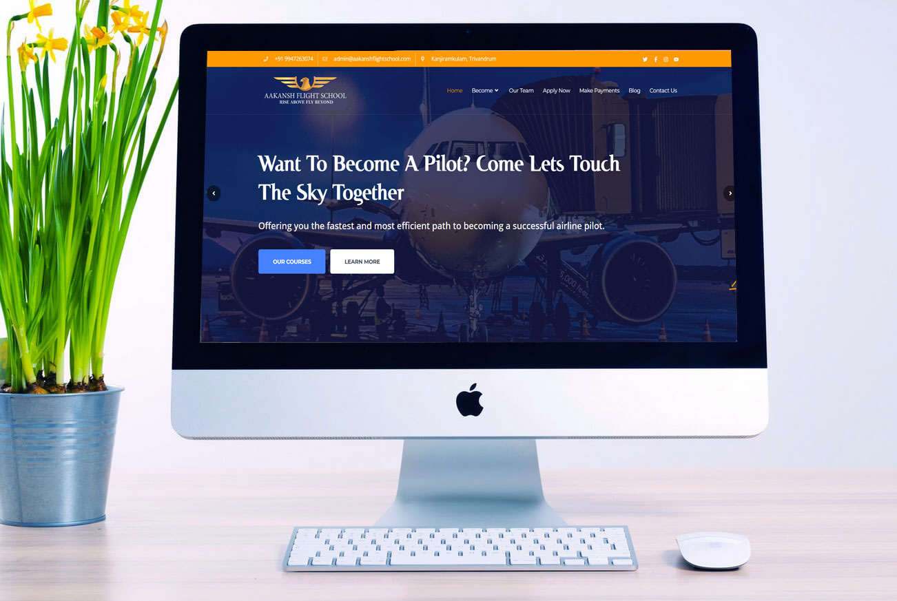 Best Pilot Training Academy in Kerala Web design company in trivandrum