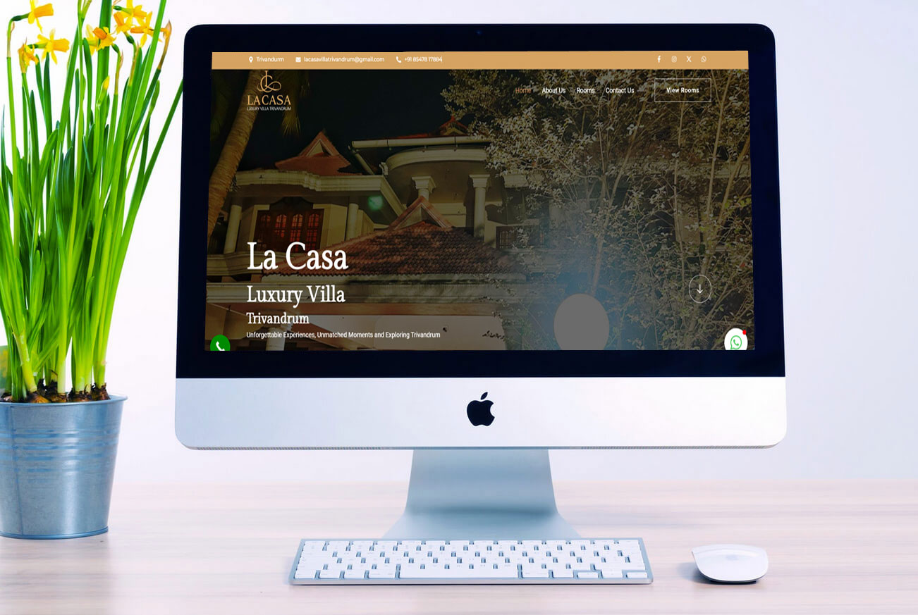La Casa Luxury Villa Trivandrum Web design company in trivandrum