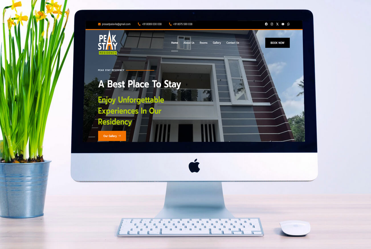 Peak Stay Residency Varkala Web design company in trivandrum
