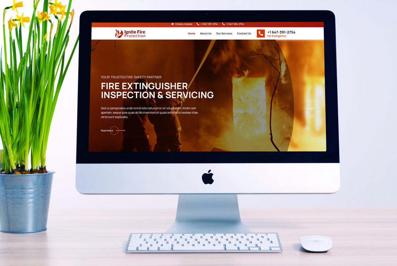 Ignite Fire Protection Ontario, Canada Web design company in trivandrum