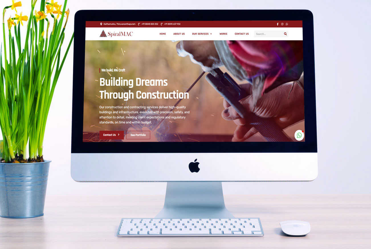 Spiral Mac is a Construction Web design company in trivandrum