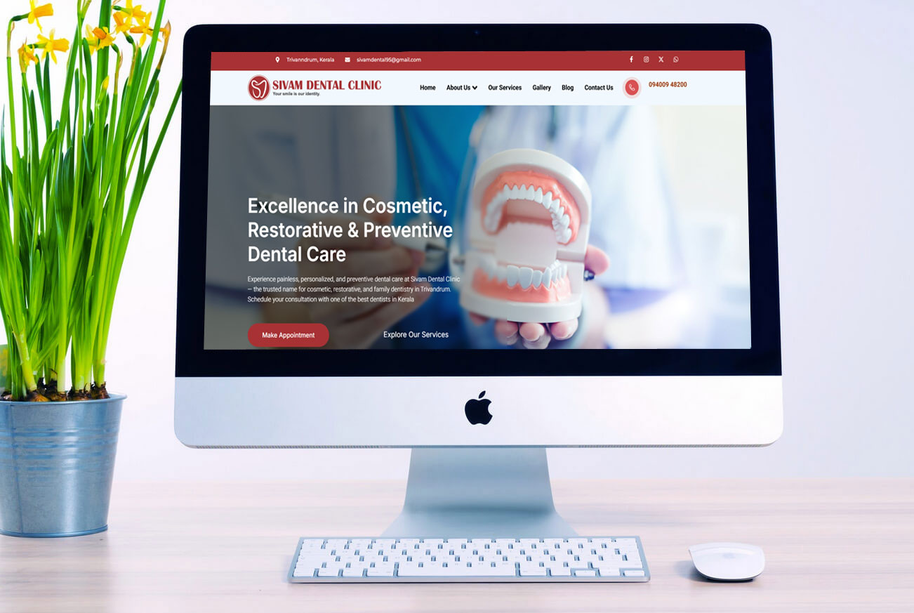 Sivam Dental Clinic Web design company in trivandrum