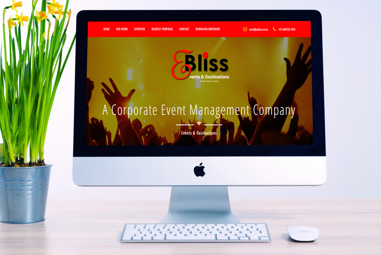 Event planning business website design