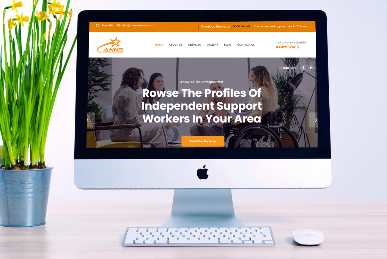 Disability Care Service Business Website Design