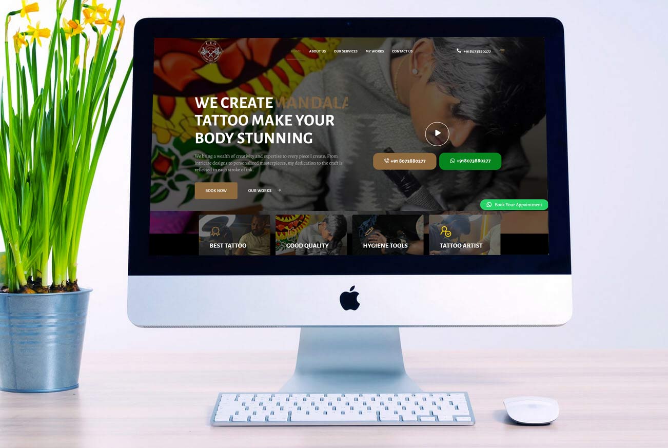 Make Your Body Stunning TATTOOS Business Website Design