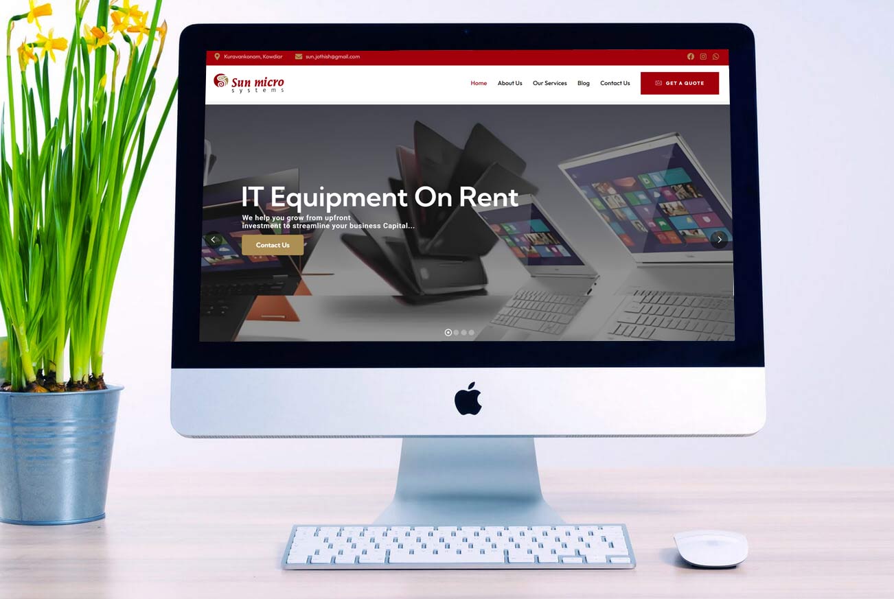 Computer Sale, Rent & Service Business Website Design