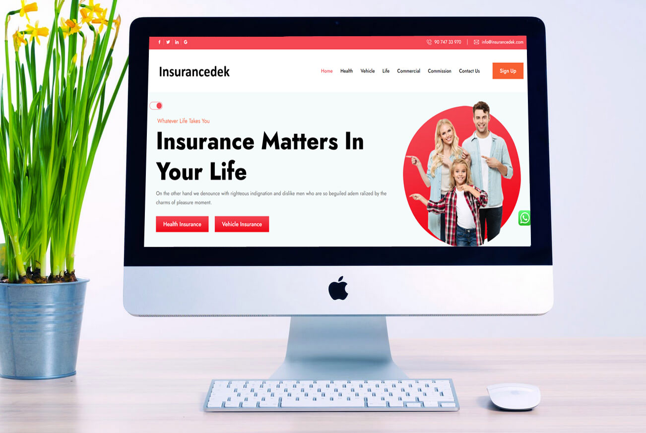 Online Insurance Company Business Website Design