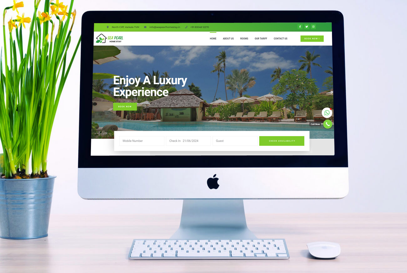 Homestay Business Website Design
