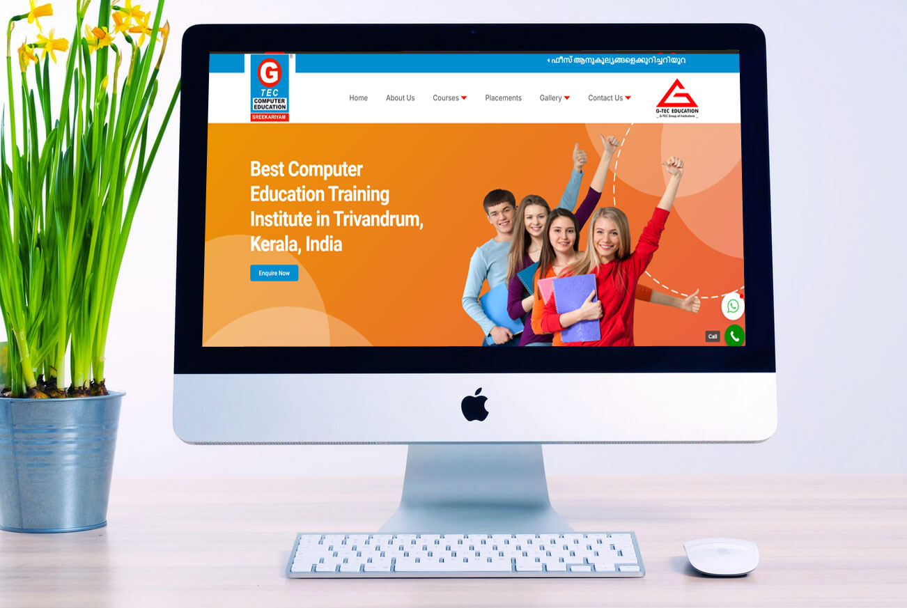 computer Education Training Institute Business Website Design
