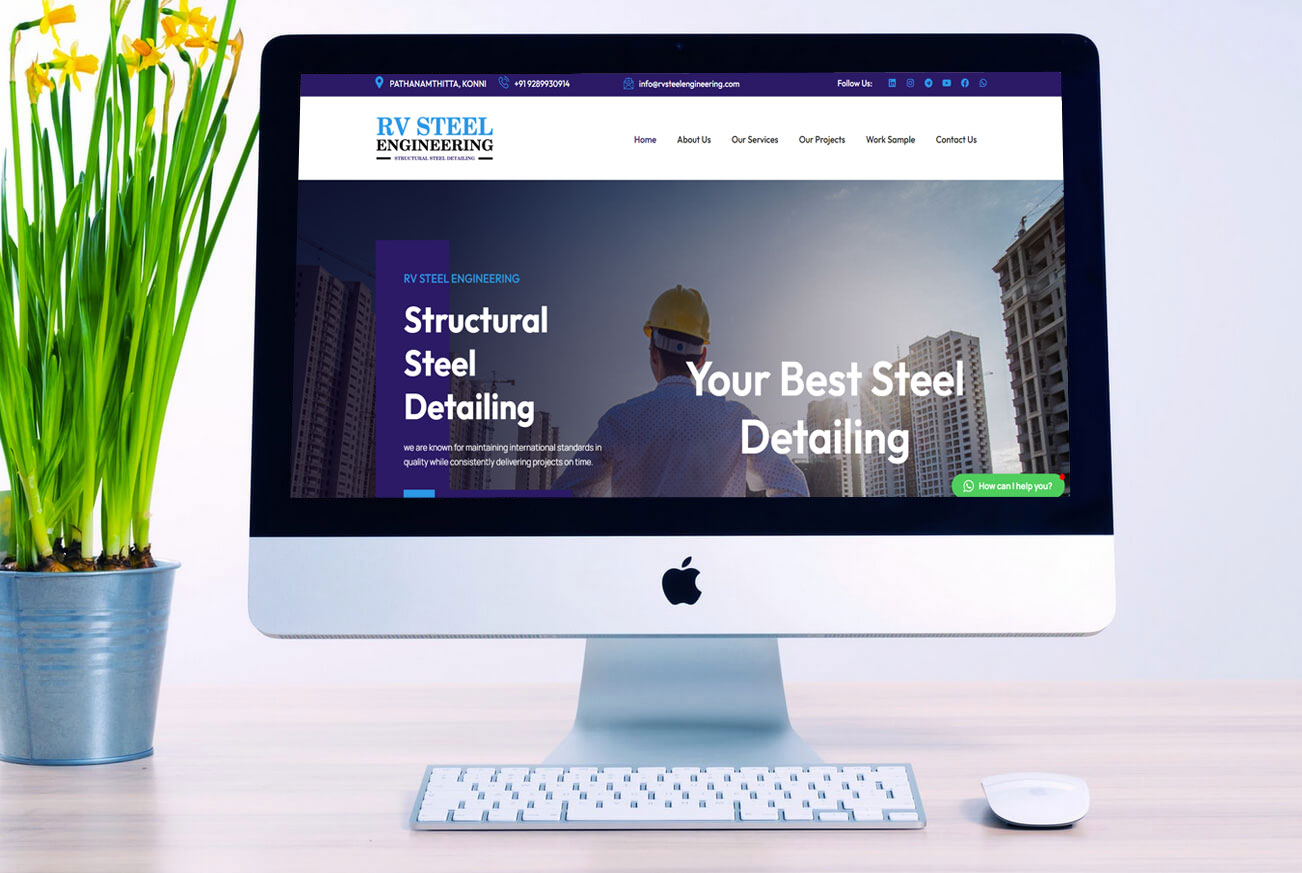 Structural Steel Detailing Business Website Design