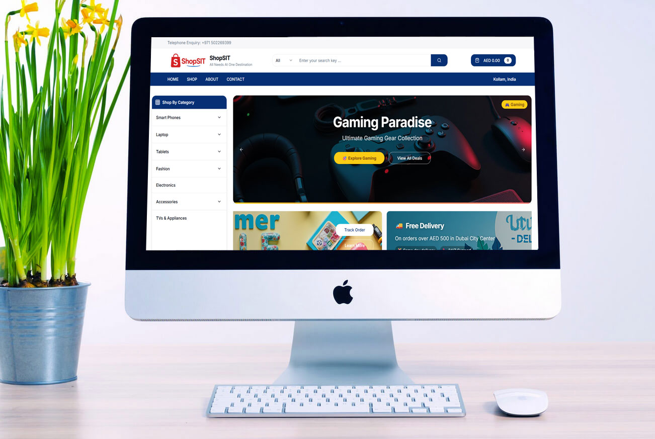Leading Electronics Retail Brand Business Website Design