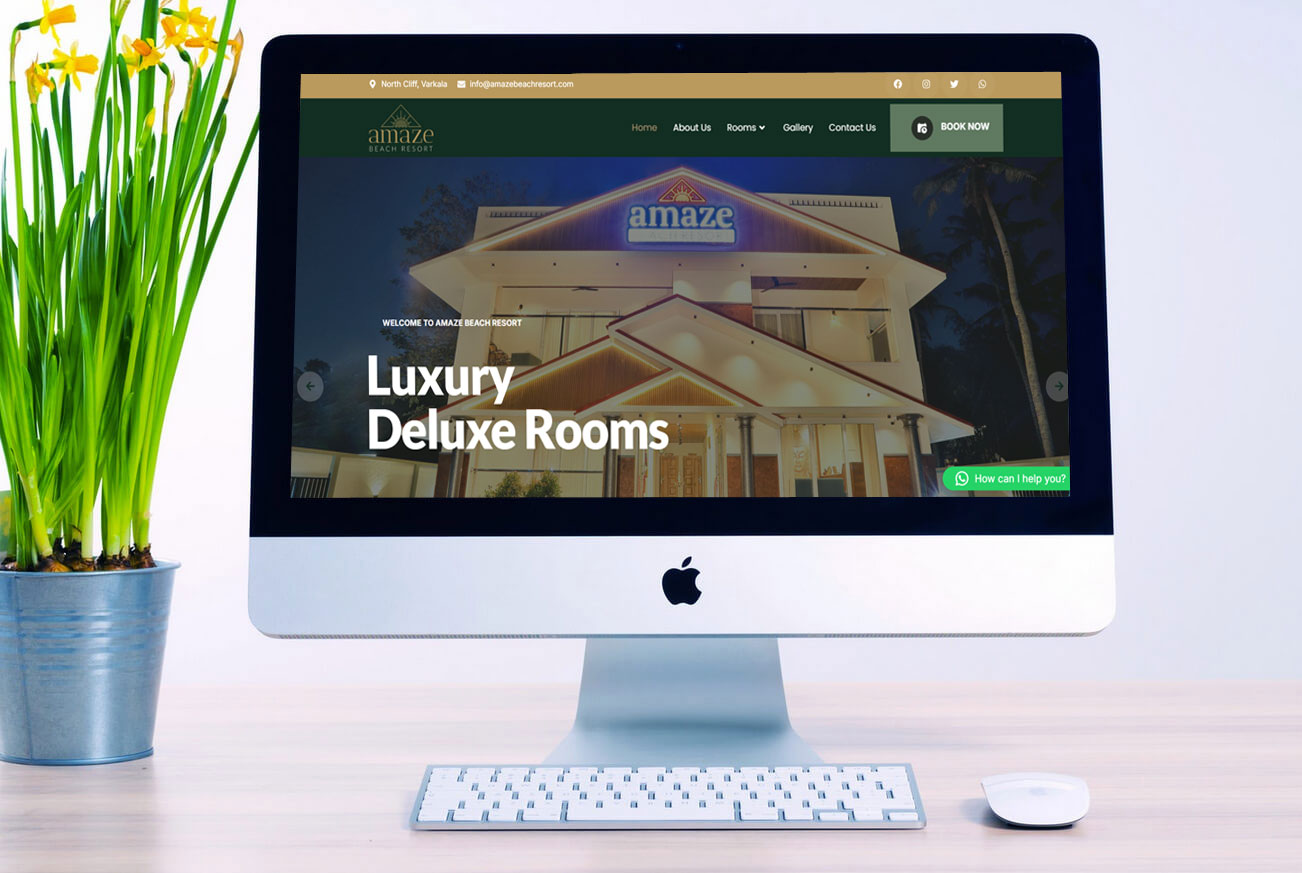 Amaze Deluxe Rooms Business Website Design