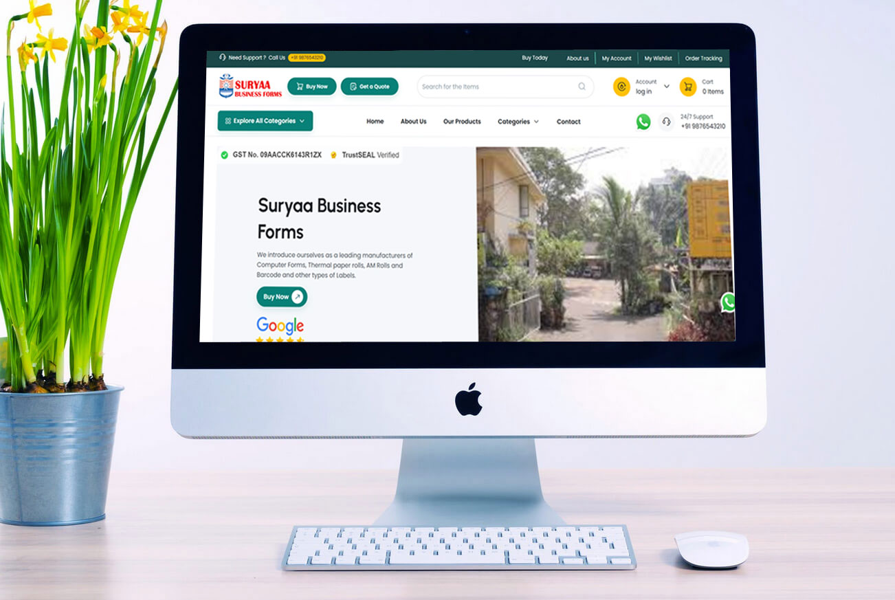 Thermal Paper Roll Business Website Design