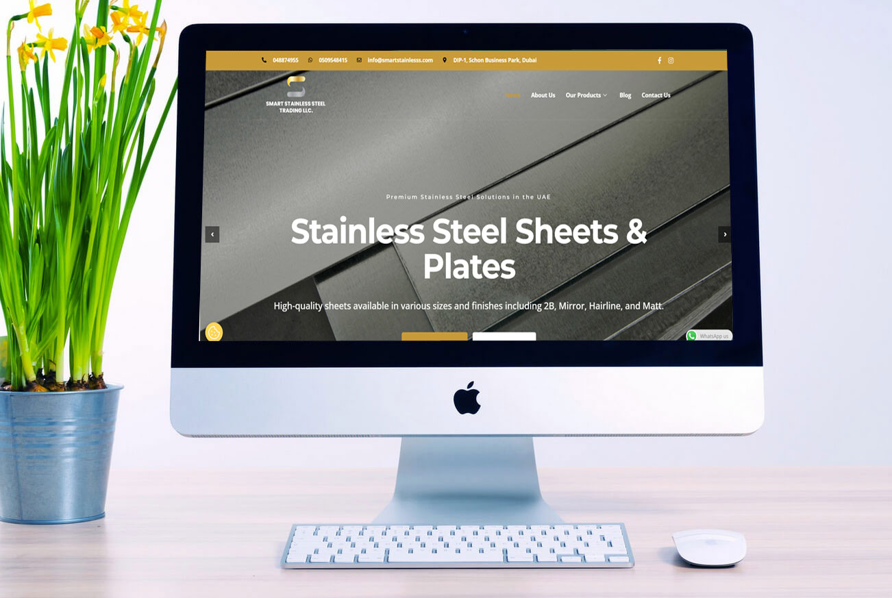 Stainless Steel Pipes & Tubes Business Website Design