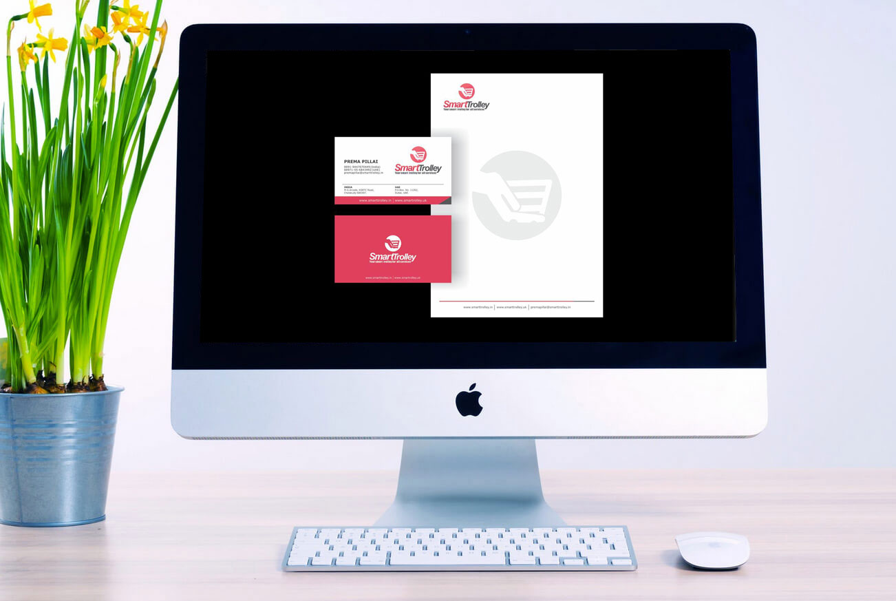 Smart Trolley Business Card Graphic Design Service